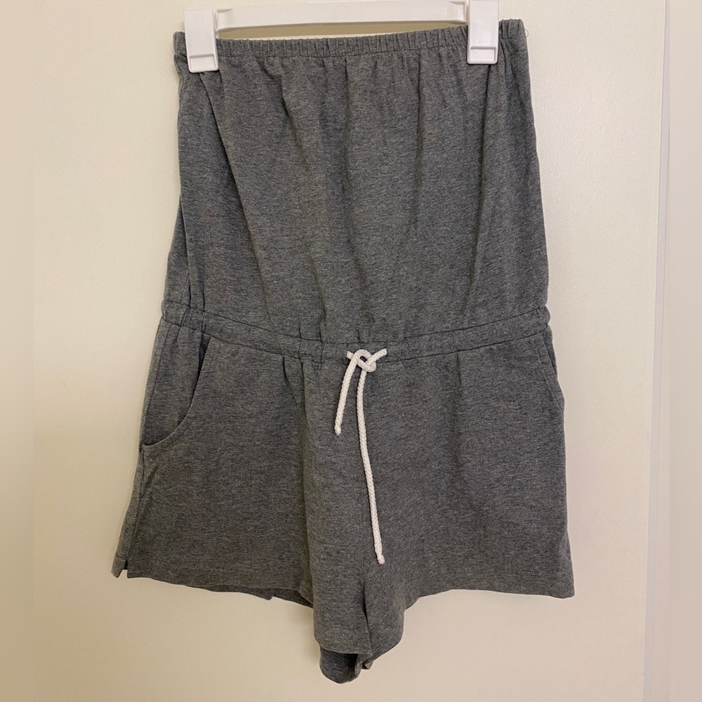 Gray tube jumpsuit